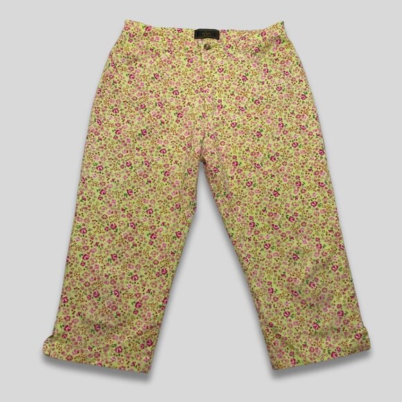 FENDI Vintage Floral Pants/Capri Size 40 - Picture 1 of 7